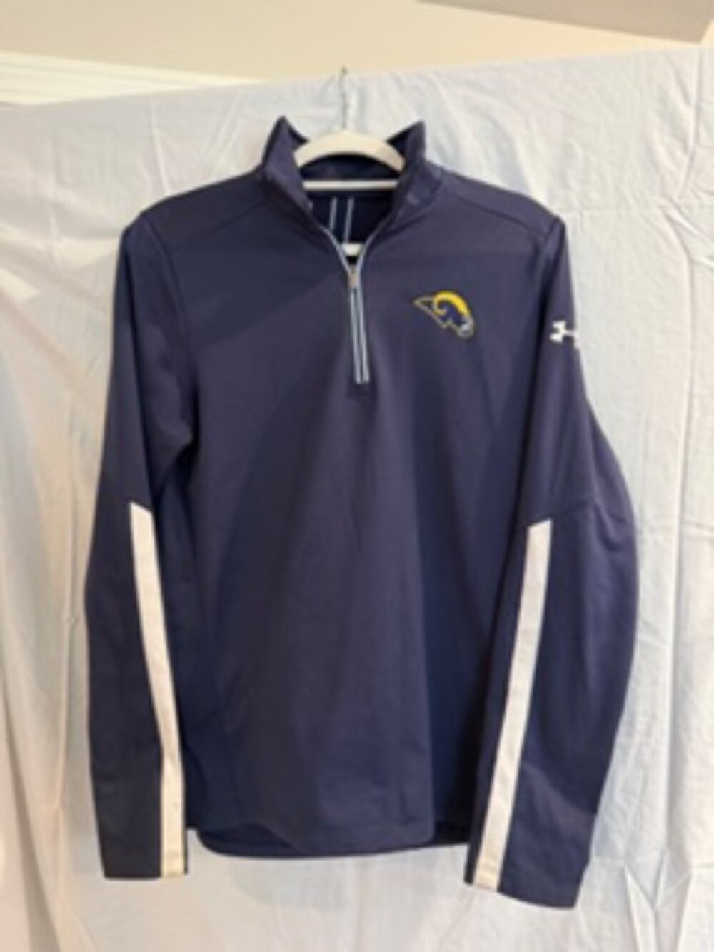 Under Armour Quarter Zip Pullover MUHS Hilltoppers Navy Athletic Top Size M